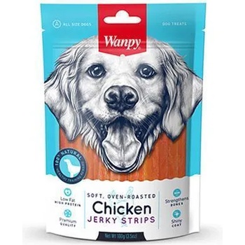 Wanpy Soft Chicken Jerky Strips премиум клас меко пилешко филе на ленти, печено на фурна 100gr