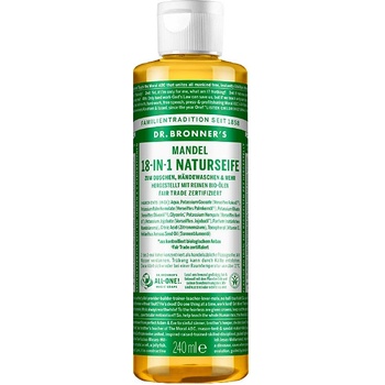 Dr. Bronner's tekuté univerzálne bio mydlo ALL-ONE Almond 236 ml