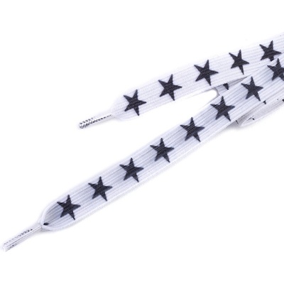 Tobby STARS Dětské elastické ploché bílé