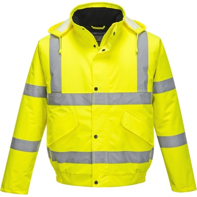 PortWest TRAFFIC S460 reflexní zateplená HI-VIS bunda GO/RT žlutá