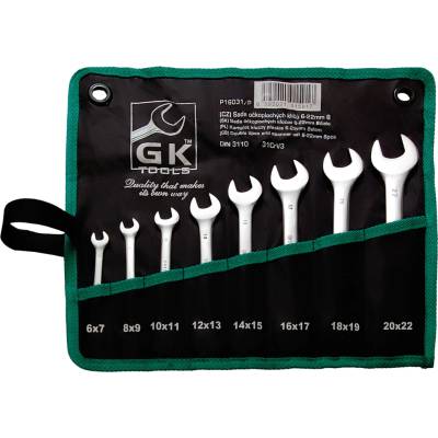 GK Tools sada plochých klíčů chrom 6-22 mm 8 dílů- P16031/P