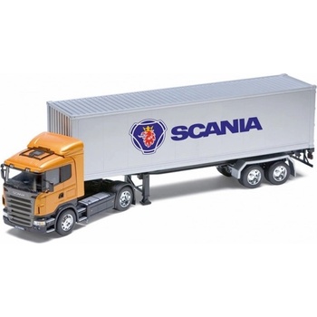 Welly Scania R470 Tractor Trailer Oranžová 1:32