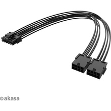 Akasa redukce PCIe 12-Pin na Dual 8-Pin AK-CBPW27-30BK