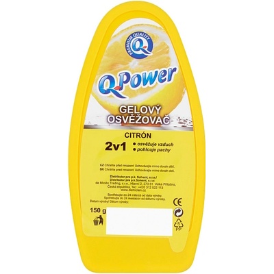 Q power gelový osvěžovač 2v1 citrón 150 g