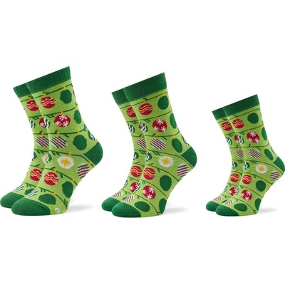 Rainbow Socks Комплект 3 чифта дълги чорапи мъжки Rainbow Socks Xmas Balls Зелен (Xmas Balls)