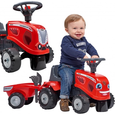 FALK 220C Baby Mac Cormick červený s vlečkou a lopatkou s hrabičky