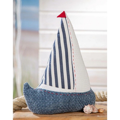 Gilde Zarážka do dveří – loďka z bavlny Segelboot, 30 cm