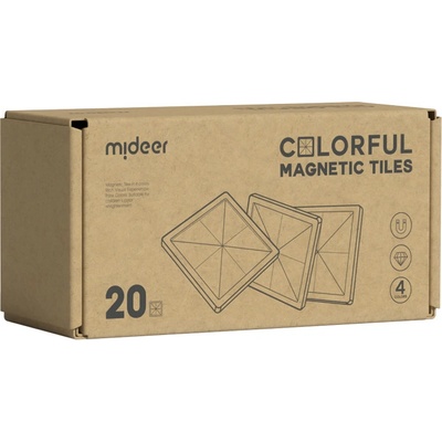 Mideer Teplé farby magnetické dieliky 20 ks