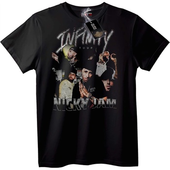NOONEBRAND Тениска Nicky Jam Турне Infierno - XS, Black