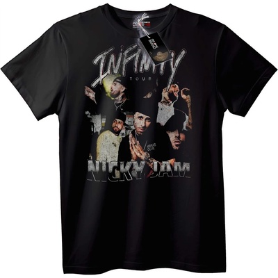 NOONEBRAND Тениска Nicky Jam Турне Infierno - XS, Black