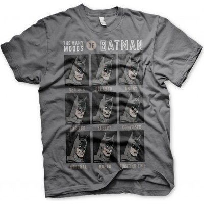 Pánské tričko Batman Many Moods šedá