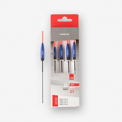 Caperlan sada 4 splávků na lov na plavanou PF-F500 C1 0,4 g 0,8 g 1,2 g 1,5 g