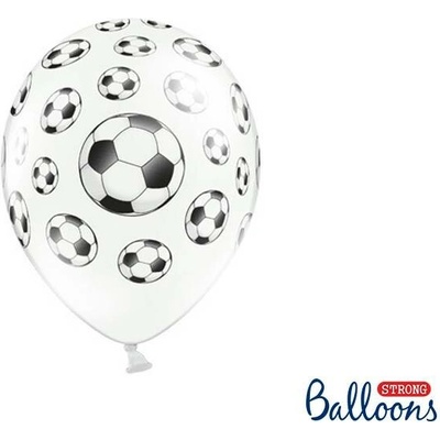 PartyDeco balóniky biele Futbalové lopty