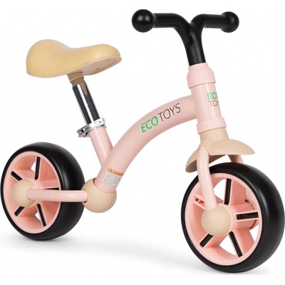 Ecotoys EVA kolesá nastaviteľné sedlo ružové