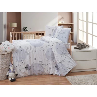 Brotex krep obliečky Zvieratká v záhrade 140x200 70x90