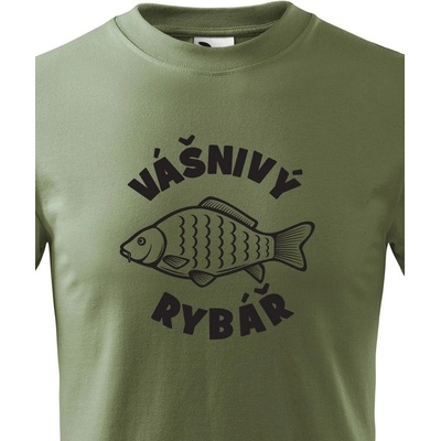 dětské triko Vášnivý rybář Military 69
