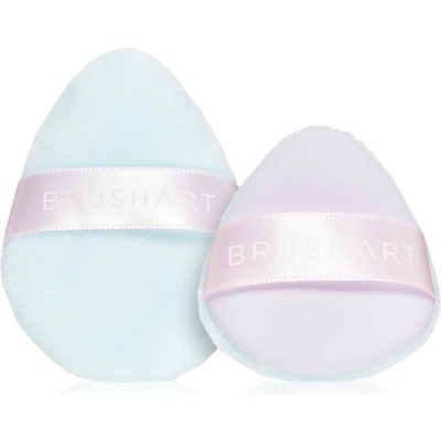 BrushArt Accessories 2-in-1 Powder and make-up puff set велурен тампон за пудра 2 бр