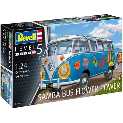 Corfix Plastic ModelKit auto 07050 VW T1 Samba Bus "Flower Power" 1:24