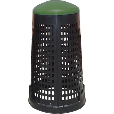 Vepabins Okrúhly perforovaný plastový Ruff 110 l čierno-zelený