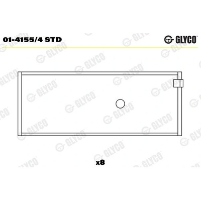 Ojniční ložisko GLYCO 01-4155/4 STD - sada