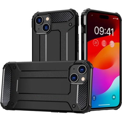 HQWear Кейс HQWear Hybrid Armor за iPhone 15 Plus, черен (9145576280485)