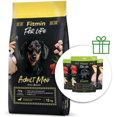 Fitmin FOR LIFE Възрастни Мини 12кг + 3x Fitmin For Life Rings БЕЗПЛАТНО