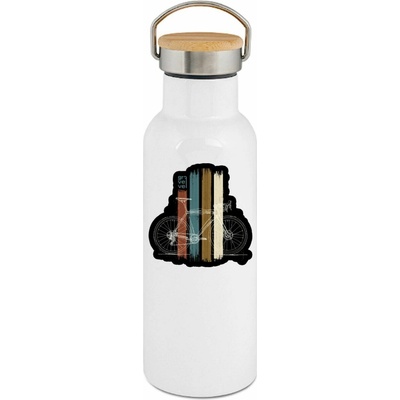 123TRIKO termoska Barevné pruhy, gravel potisk 500 ml