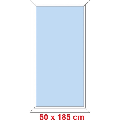 Soft Plastové okno 50x185 cm, FIX neotevíravé, Antracit struktura/bílá