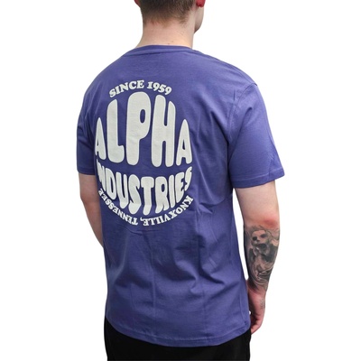 Alpha Industries Logo T Back Print tričko pánske Night Purple