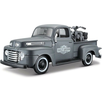Maisto Harley Davidson Custom 1948 Ford Pickup + Flathead 1:24