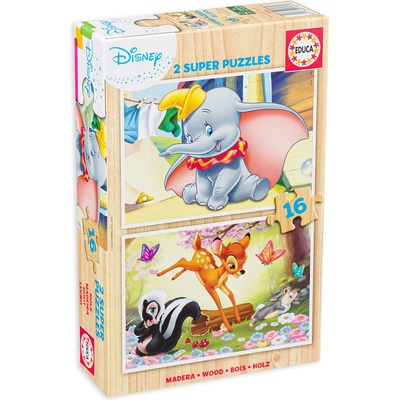 Educa Пъзел Educa от 2 х 16 части - Дъмбо и Бамби (EDU18079)