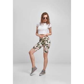 Urban Classics Дамски къс клин в камуфлажен десен Urban Classics High Waist Camo Tech Cycle Shorts duskrose camoUB-TB3423-02897 - Камуфлаж, размер L