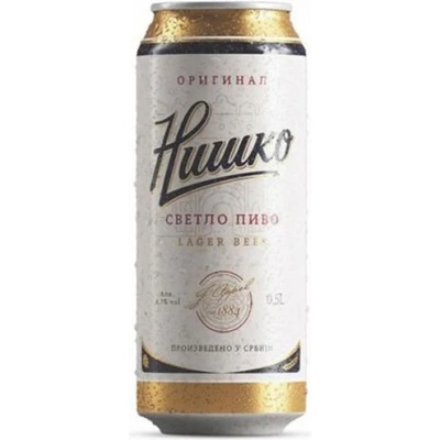 Бира Нишко пиво 4, 7% 500 мл. кен