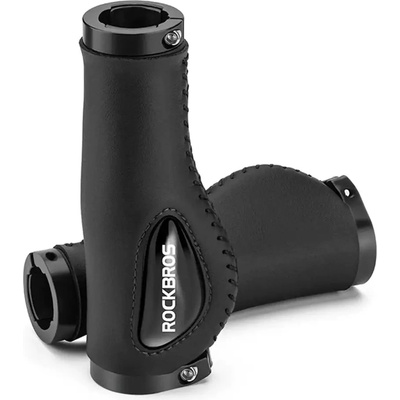 ROCKBROS Кожени дръжки за велосипед Rockbros 40720001001, черни (40720001001)