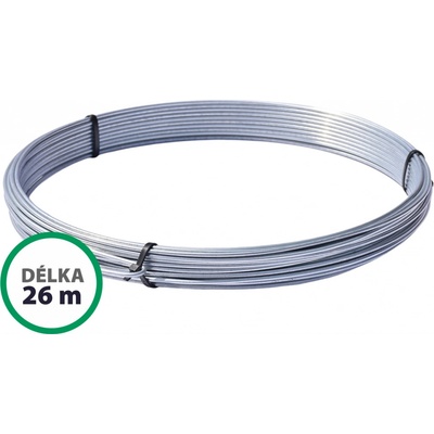 Napínací drát pozinkovaný - drát 3,1 mm, délka 26 m, Zn