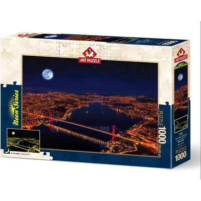 Art Puzzle - Puzzle Three Bridges, Bosphorus neon - 1 000 piese