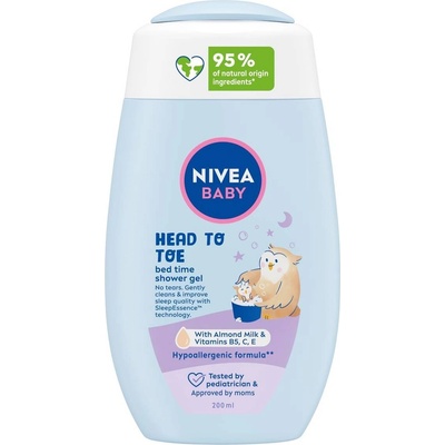 Nivea Baby Душ гел за коса и тяло Bed Time, 200 ml