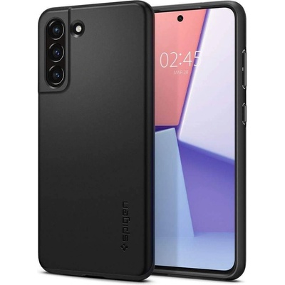 Spigen Thin Fit Case - качествен тънък матиран кейс за Samsung Galaxy S21 FE (черен)