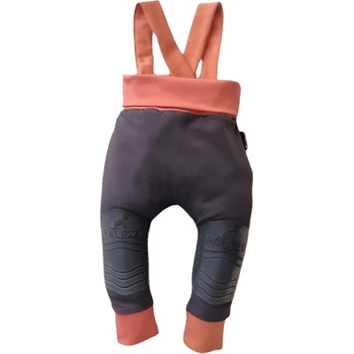 POLEZU Protiskluzové kalhoty s kšandami 2v1 RŮŽOVÁ