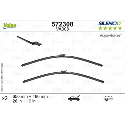 VALEO Sada stěračů SILENCIO AQUABLADE SET 650+480 mm VA 572308