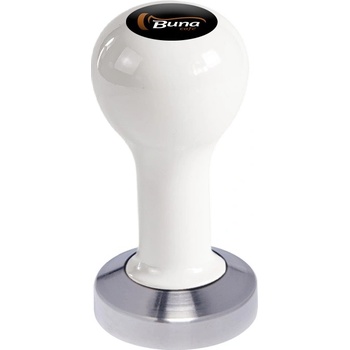 Buna Café tamper kov biely, TP, nerez mat, plochý 49 mm