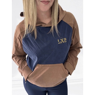Dámská mikina hoodie NAVY BEIGE LUX Velikost: S – Zboží Dáma