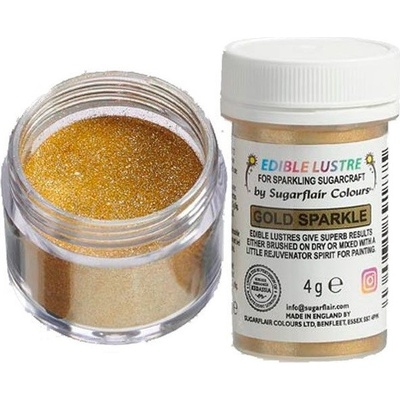 Sugarflair Jedlá prachová perleťová farba Gold Sparkle 4g