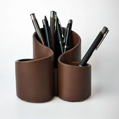 DESS Craft Studio Ručně vyrobený luxusní stojan na psací a kosmetické potřeby v bordové barvě