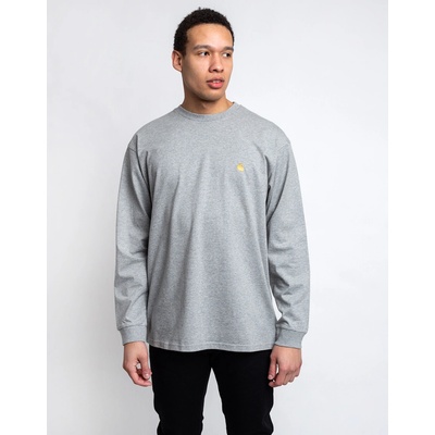 Carhartt WIP L/S Chase t-shirt Grey Heather Gold