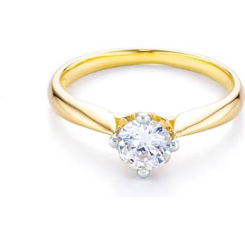 Image 1 of SAVICKI Годежен пръстен savicki: двуцветно злато, кубичен цирконий