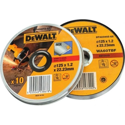 DeWALT Rezný kotúč v plechovke 125 x 1,2 mm, 10 ks