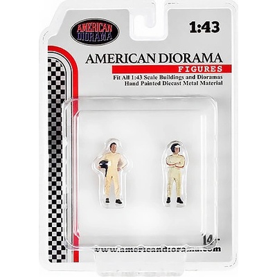 Sada figurek 2 ks Racing Legends 60s béžová 1:43