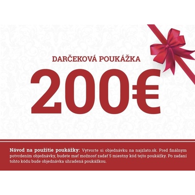 Darčeková poukážka 200€