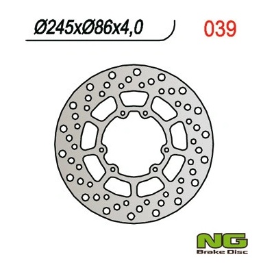 NG přední brzdový kotouč YAMAHA XT/XTX 250 08-21, XT 350 90-00, YZ 125/250 89-91 (245X86X4) (6X6,5mm) – Hledejceny.cz
